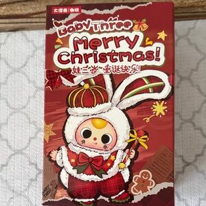 Baby Three Merry Christmas Gift Box - Red and White